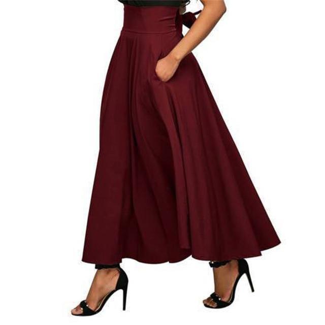 Maxi skirts for women with pockets.