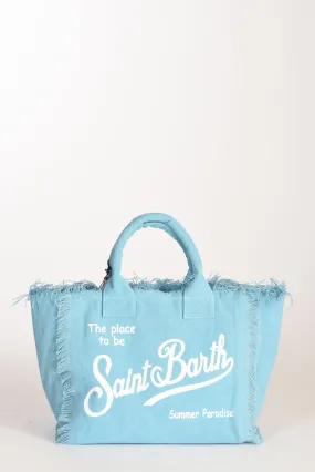 mc2 saint barth borsa canvas azzurro donna