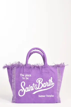 (Mc2 Saint Barth Purple Canvas Bag for Women)