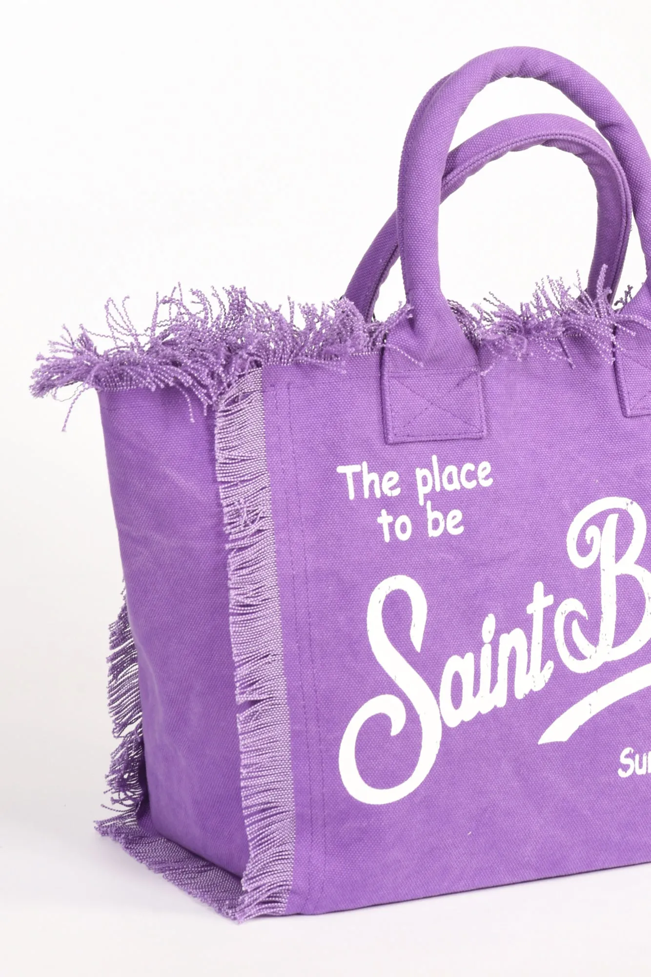 (Mc2 Saint Barth Purple Canvas Bag for Women)