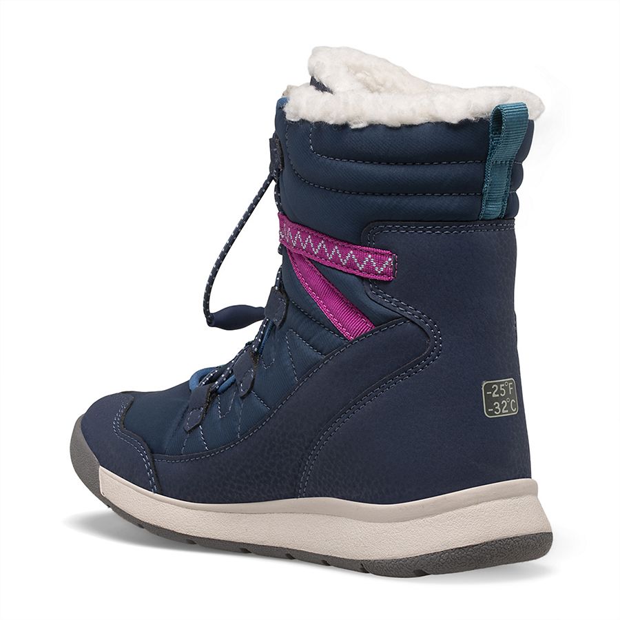 Merrell Waterproof Youth Boot Navy/Berry/Teal Snow Crush 3.0