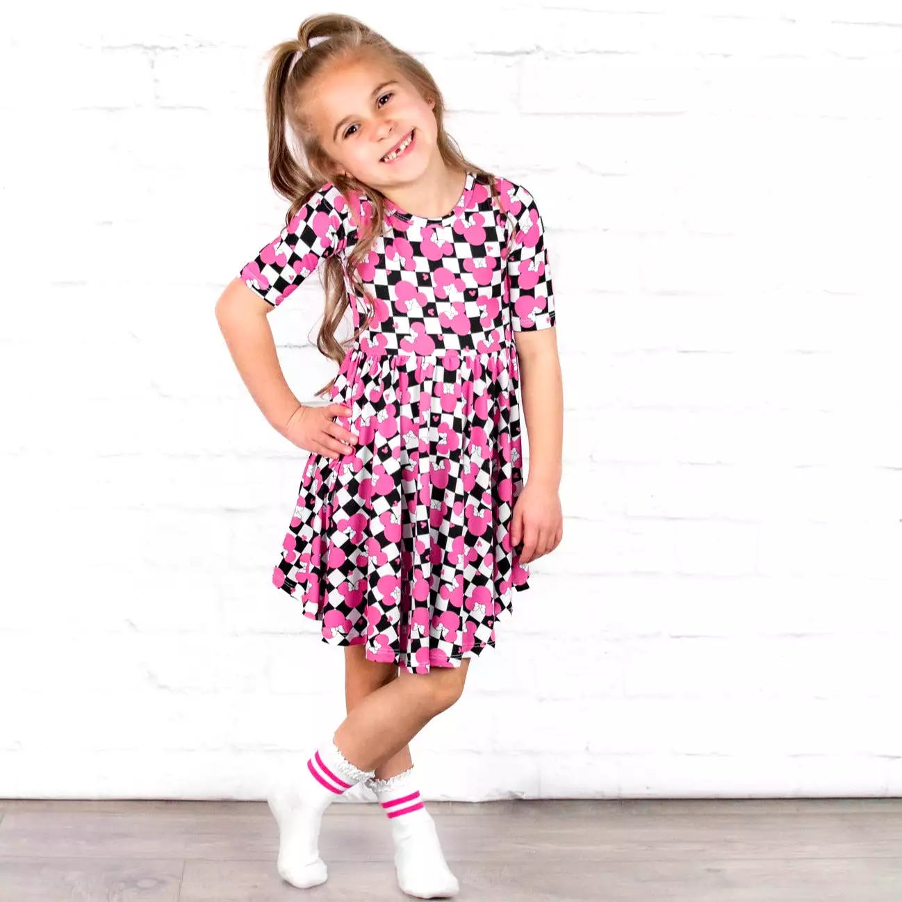 MID SLEEVE TWIRL DRESS - Millie Magic - Buy Online Now!