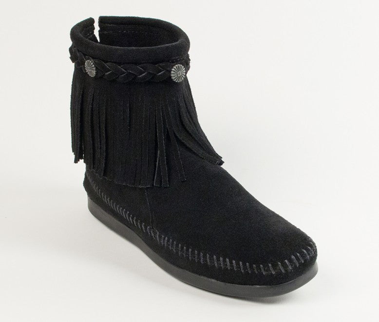 Minnetonka Back Zip Boot in Black - $299.