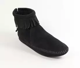 Minnetonka black back zip softsole boot - $189