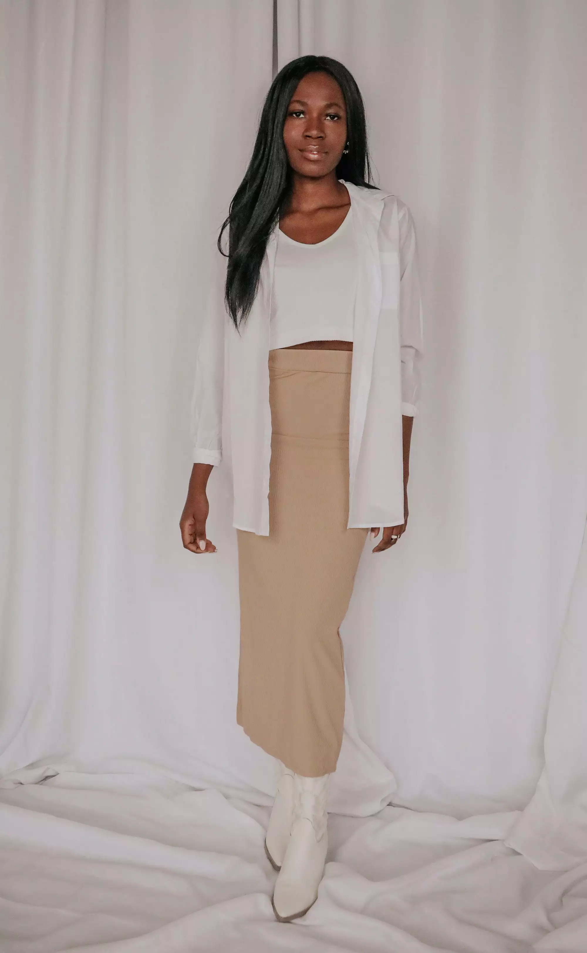 miss me midi skirt - khaki