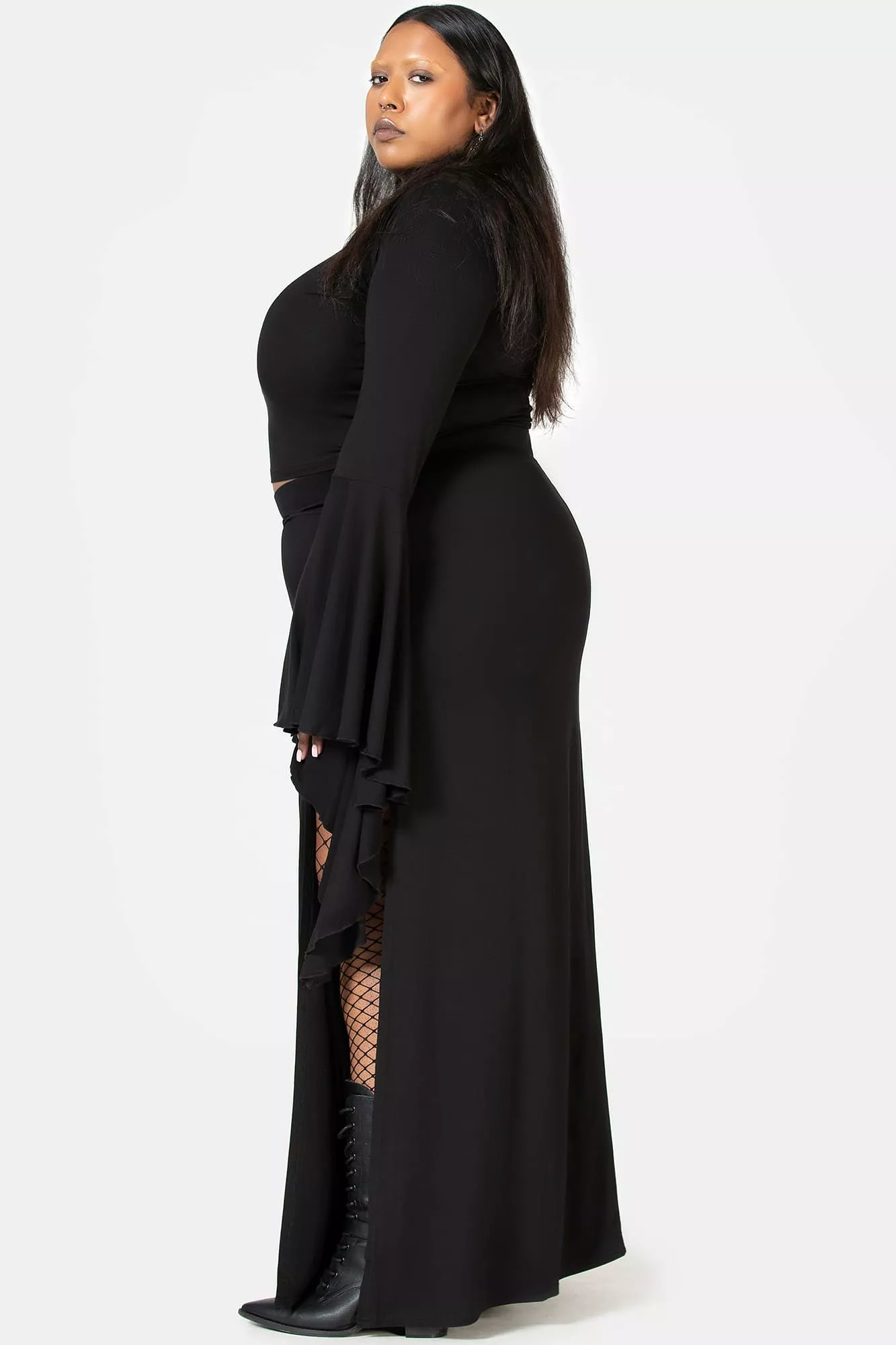 Nocturnal Shade Maxi Skirt - Plus Size