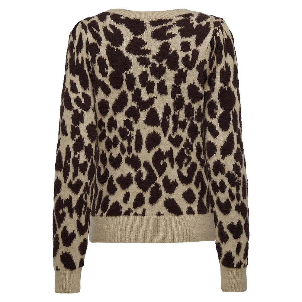 Arielle Leopard Print Sweater