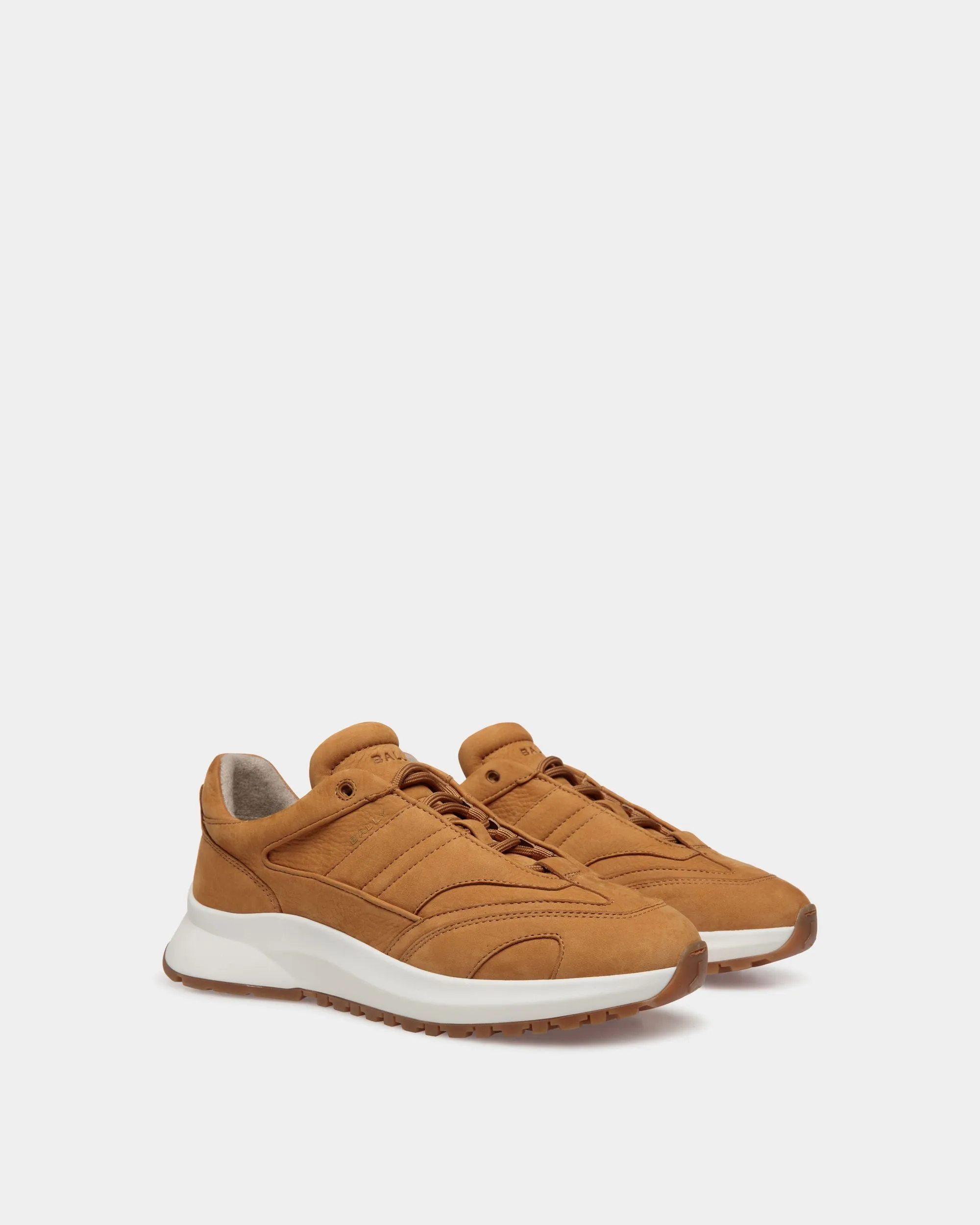 Brown Nubuck Leather Outline Sneaker - Stylish Footwear