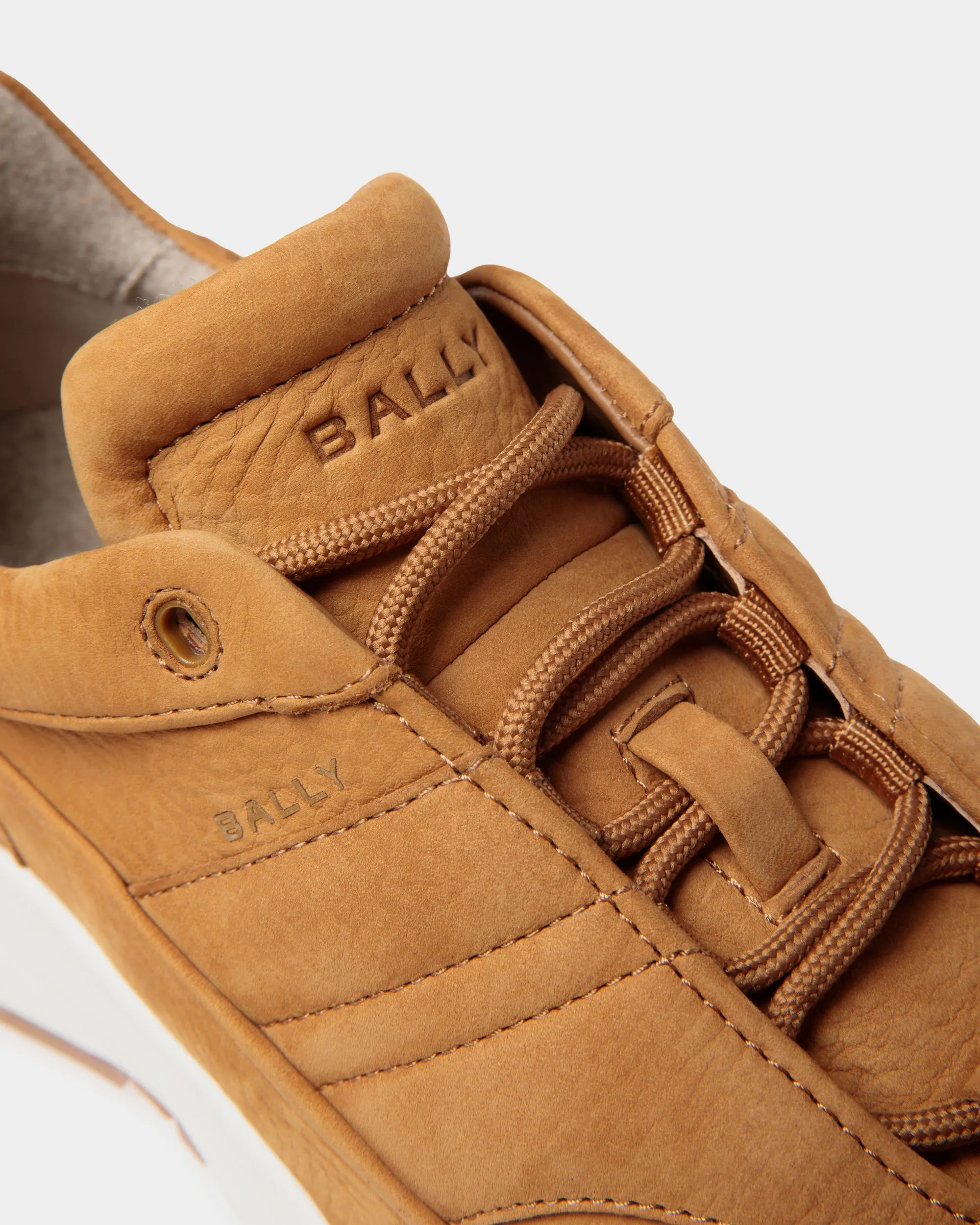 Brown Nubuck Leather Outline Sneaker - Stylish Footwear