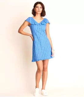 Periwinkle Eyelet Dress