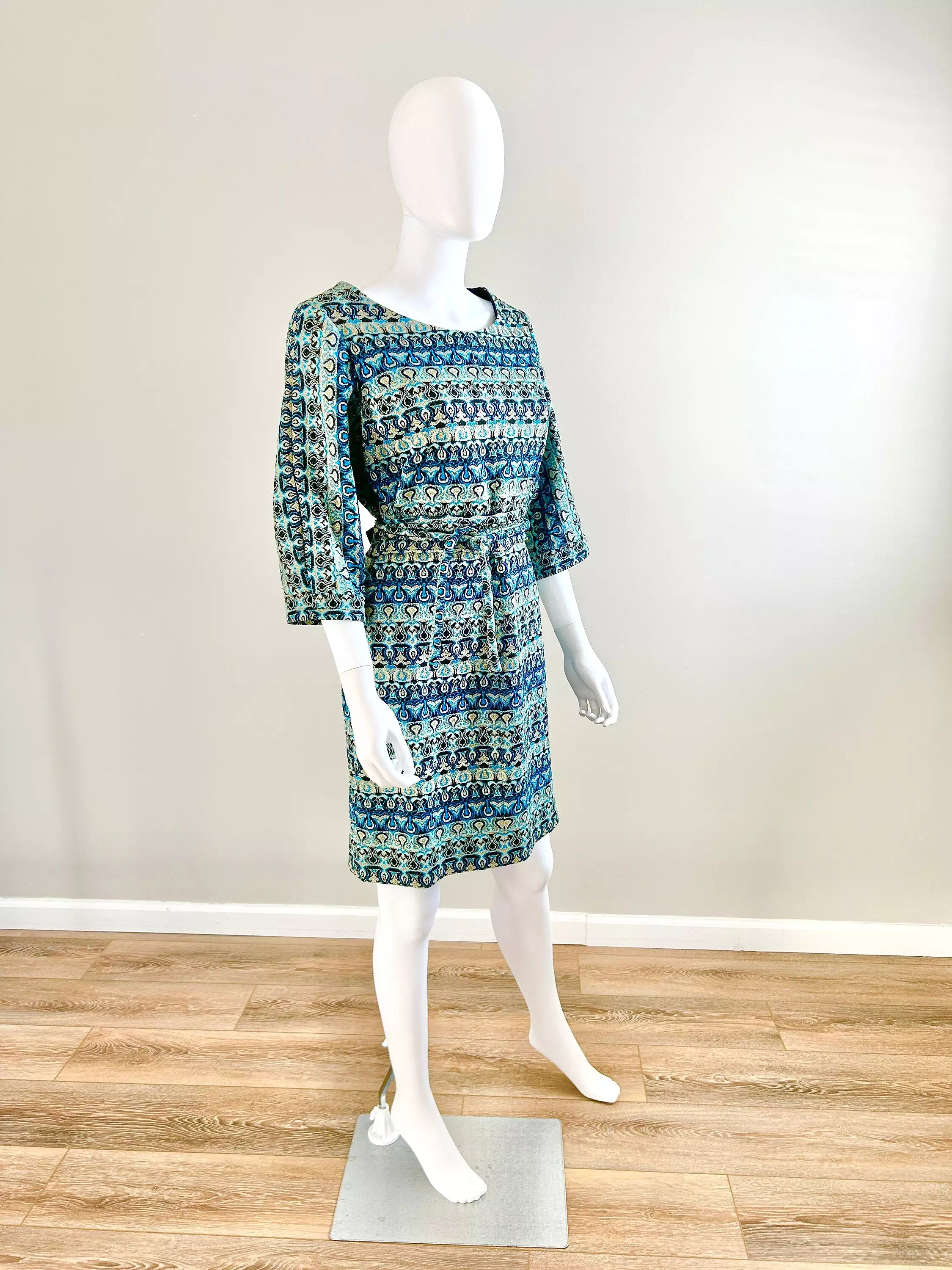 Pierre Balmain Dress, 1960s Vintage Retro Shift Holiday Dress in Size M L