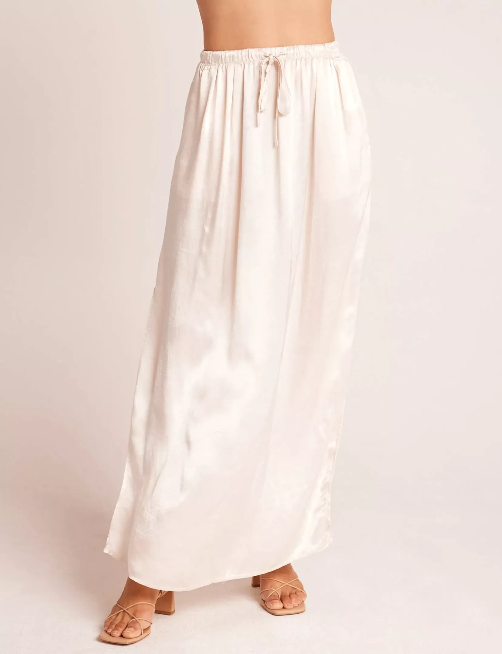 Pleated Maxi Skirt, Beach Sand