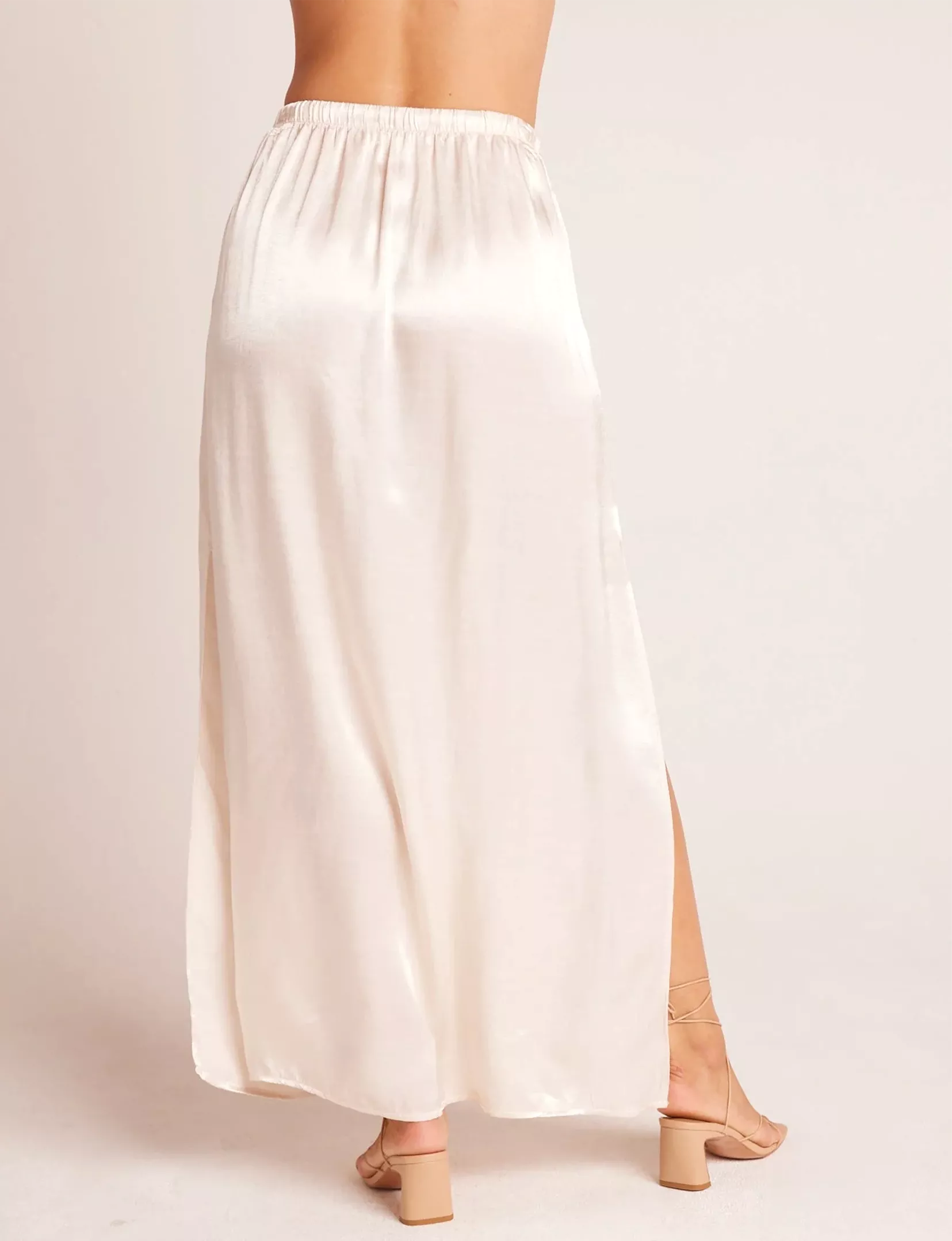 Pleated Maxi Skirt, Beach Sand