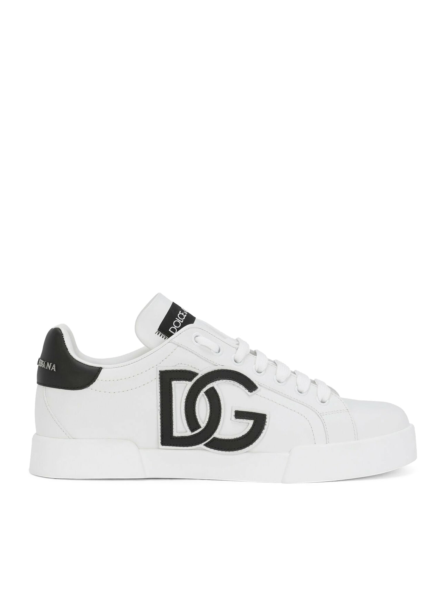 Portofino leather sneaker with DG logo.