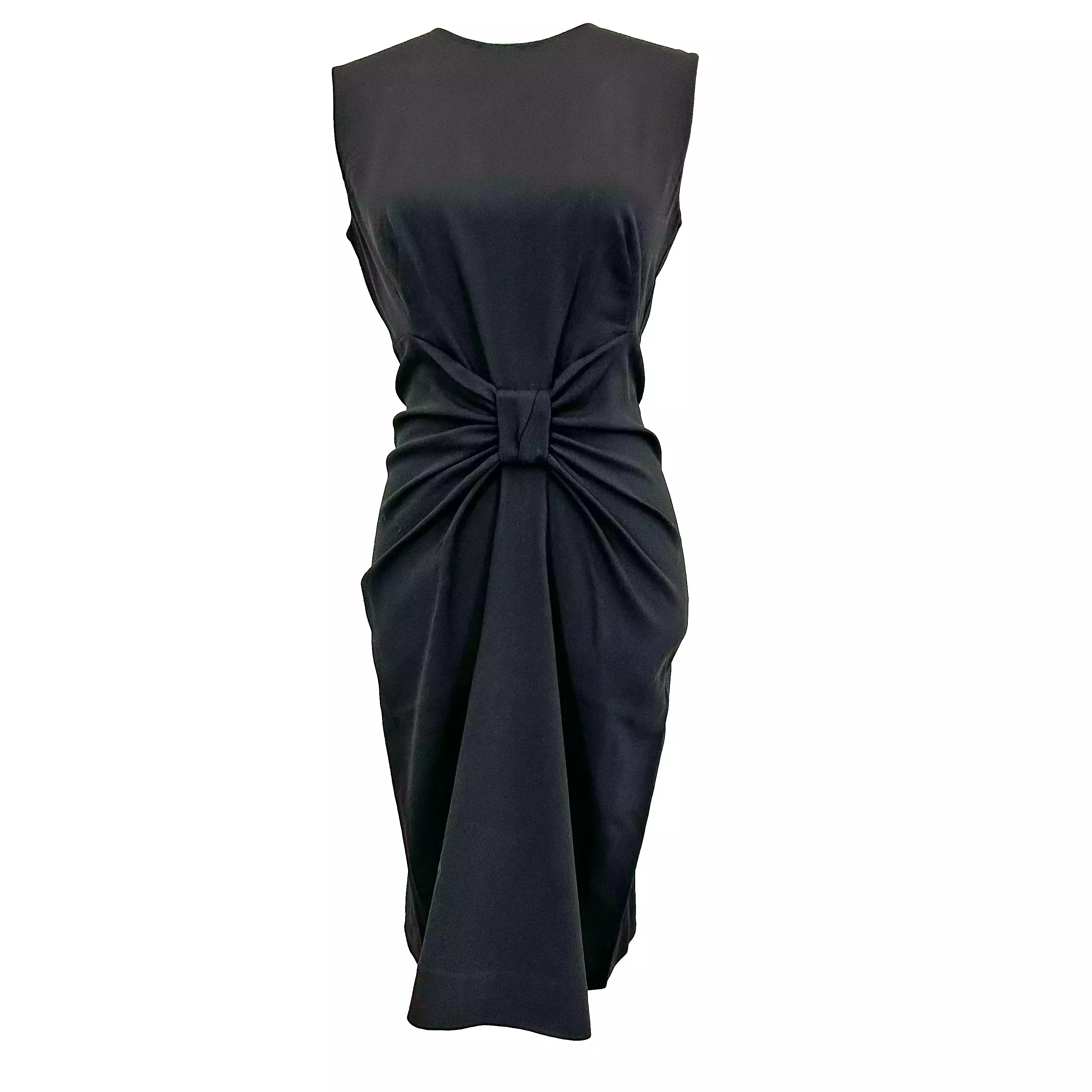 Prada Black Wool Silk Bow Dress XS/S