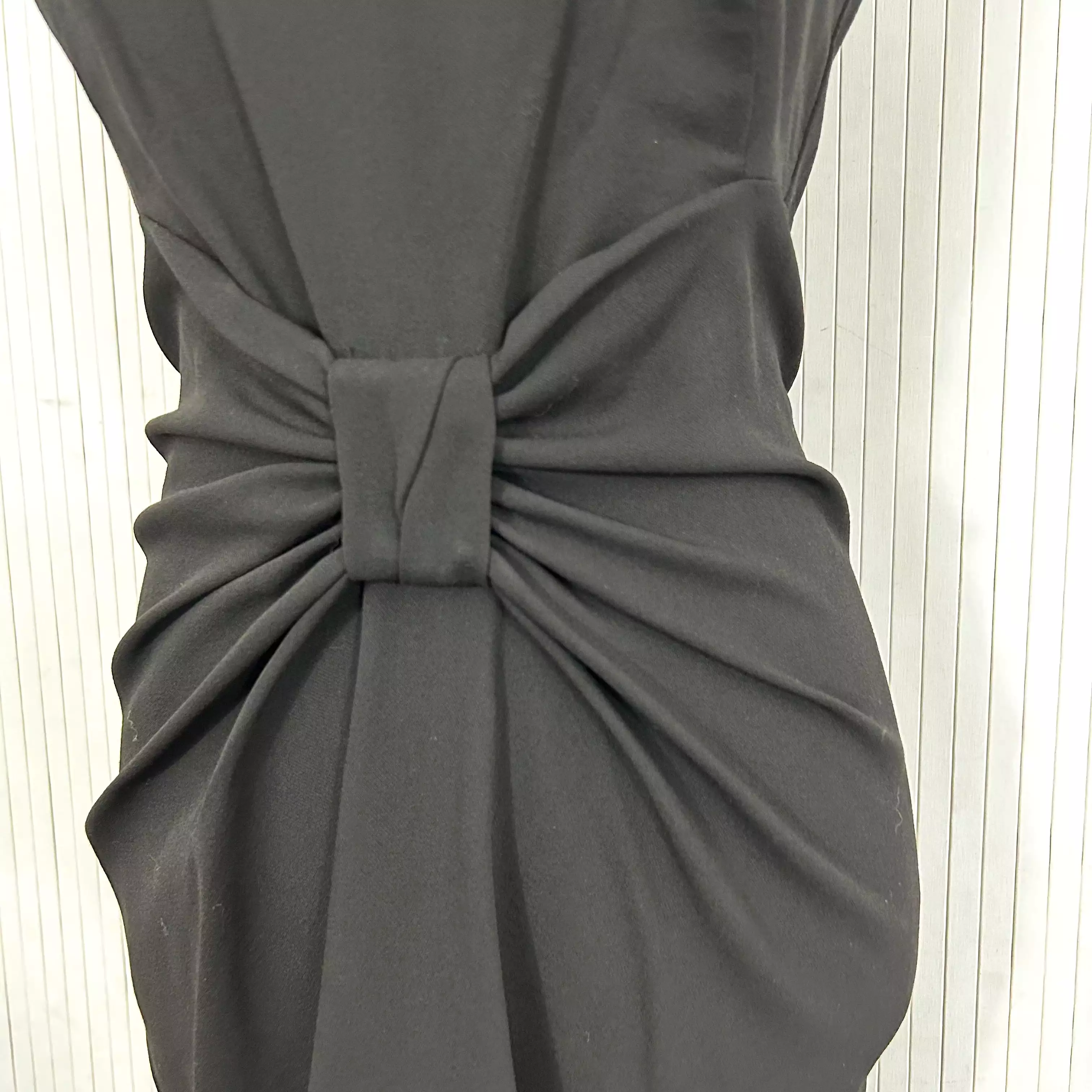 Prada Black Wool Silk Bow Dress XS/S