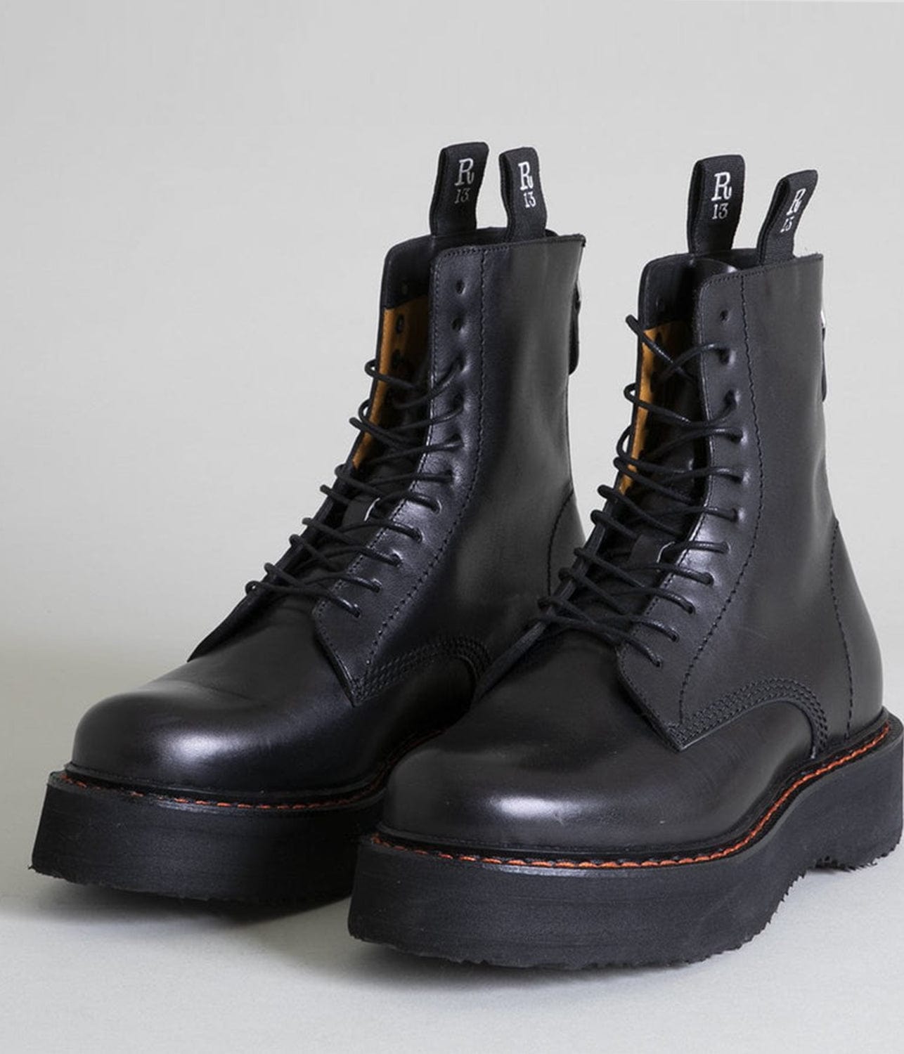 R13 Black Stack Boot