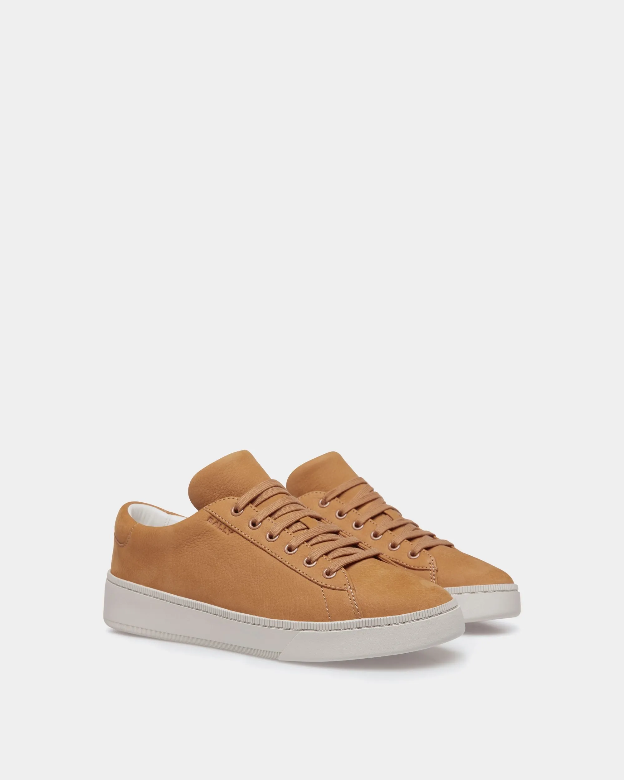 Brown Nubuck Leather Raise Sneaker - Men's Footwear