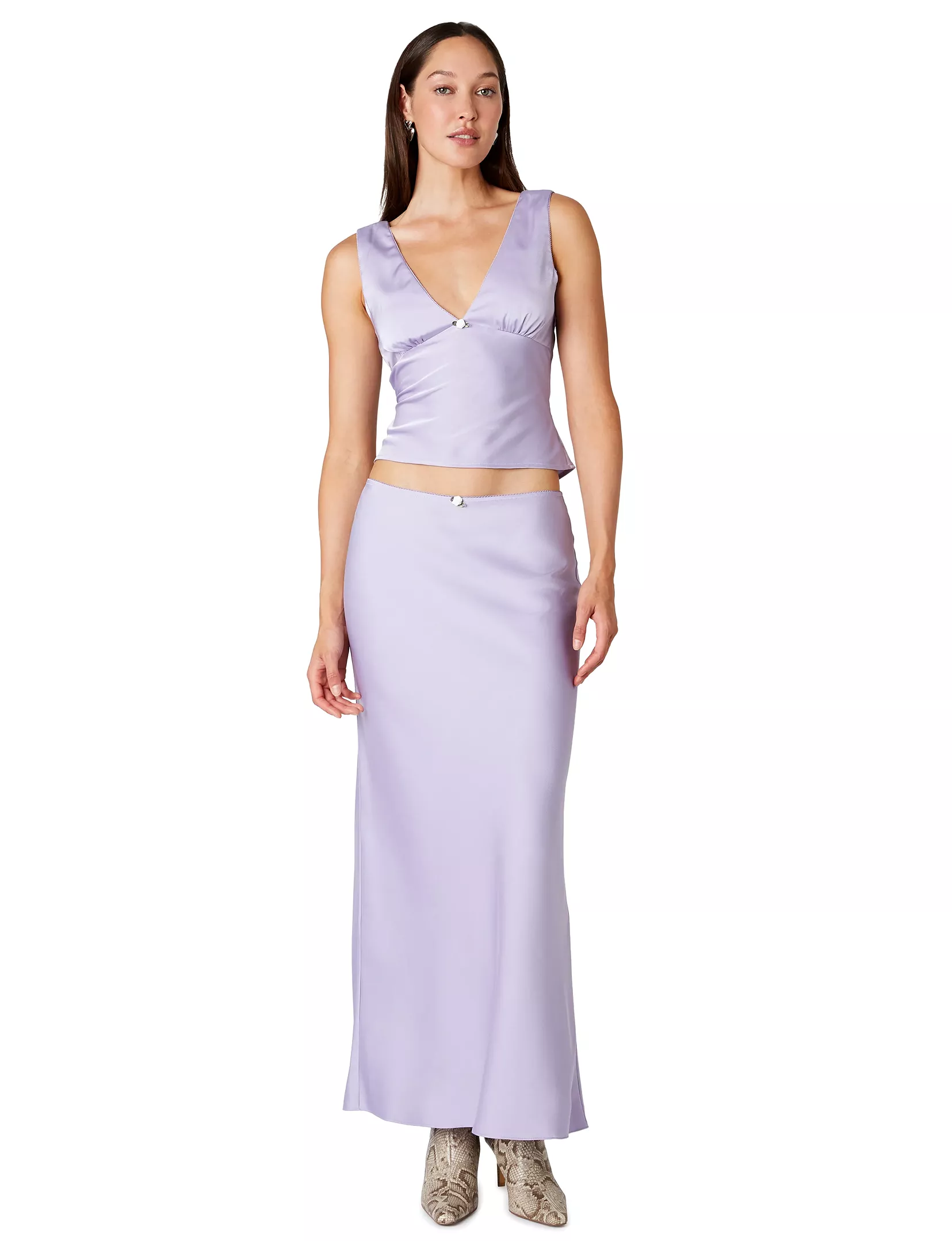 Ravello Lilac Maxi Skirt