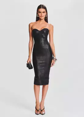 Retrofete Charlize Coated Knit Dress Coated Black