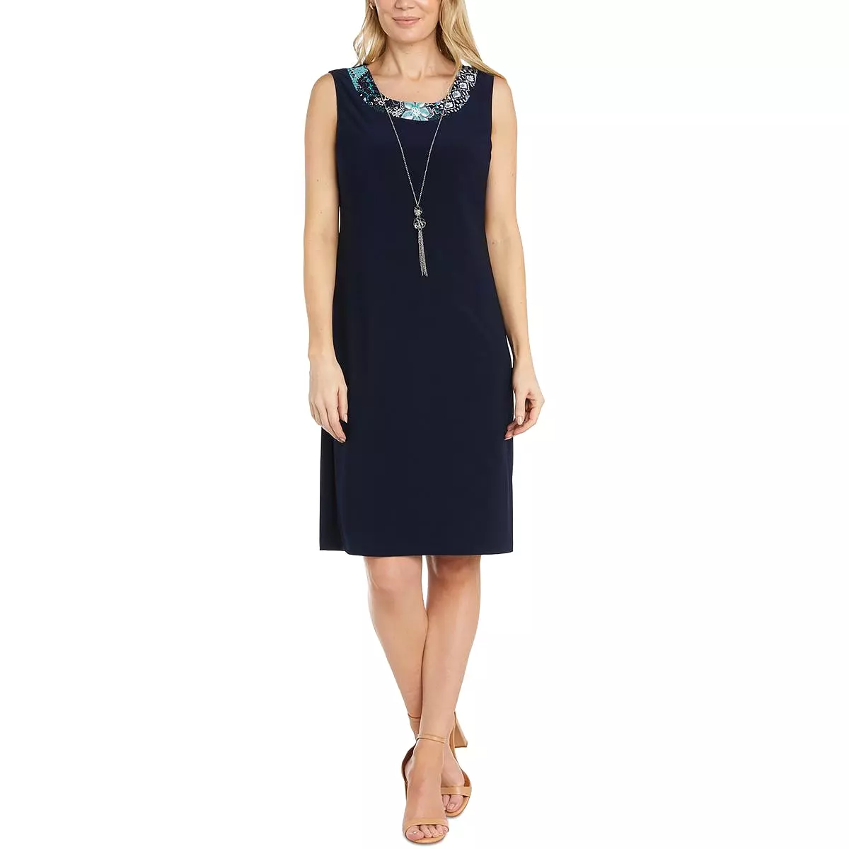 R&M Richards Petite Above-Knee Shift Dress - Semi-Formal