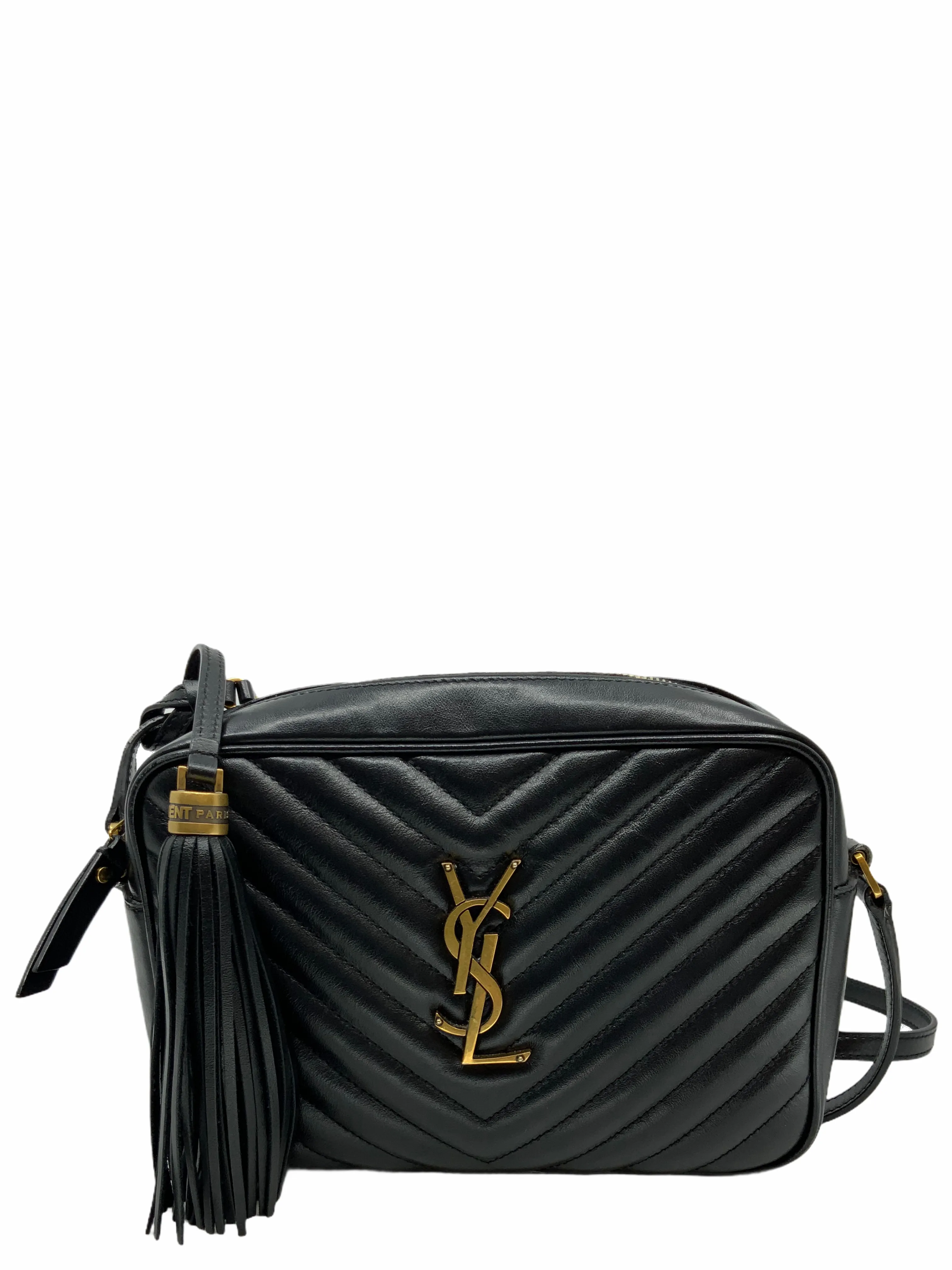 Saint Laurent Quilted Leather Camera Bag - Medium Lou Size