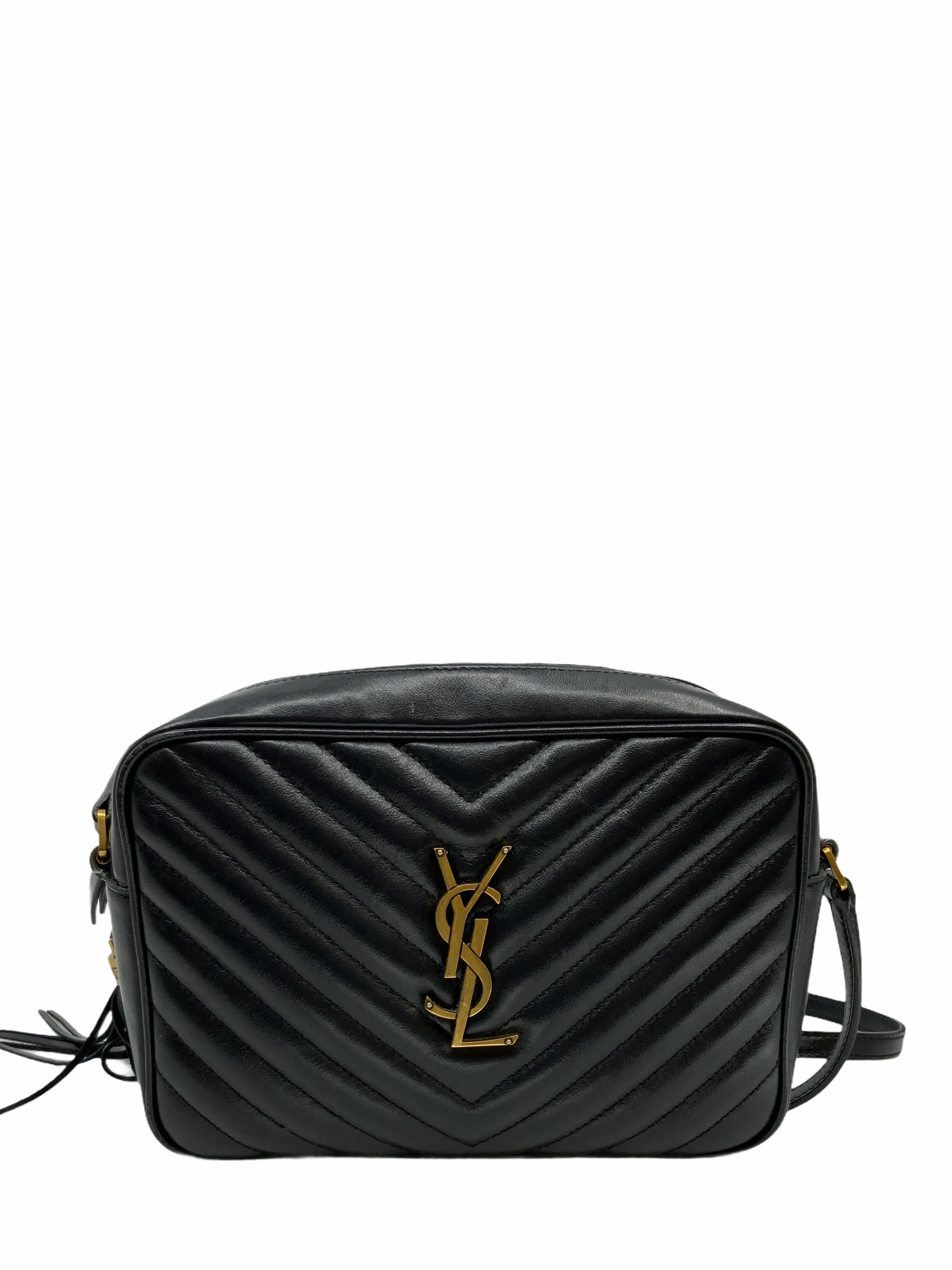 Saint Laurent Quilted Leather Camera Bag - Medium Lou Size