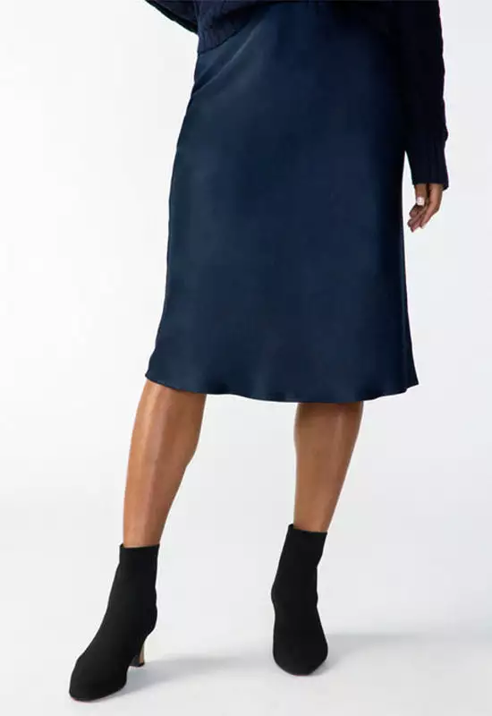 Sanctuary Navy Reflection Everyday Midi Skirt