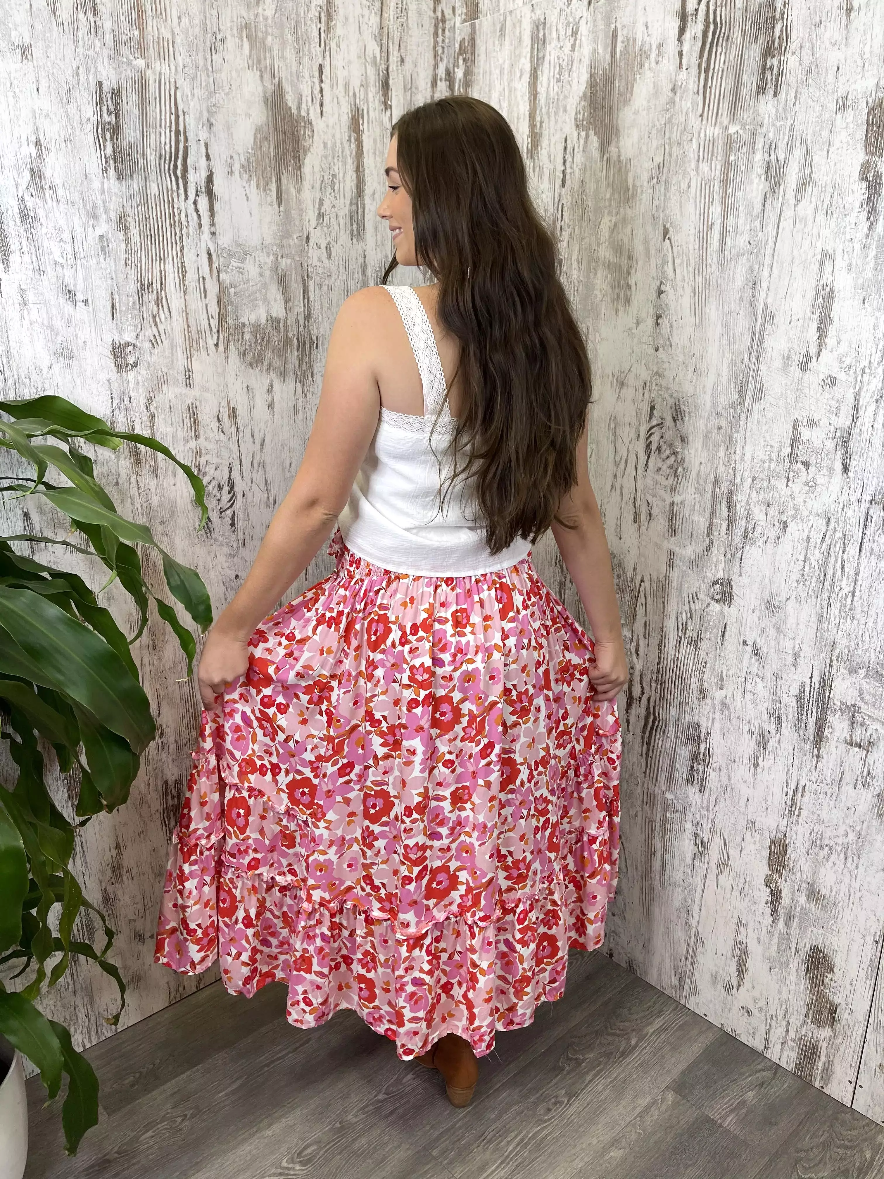 Sasha Maxi Skirt - Pink Blossom