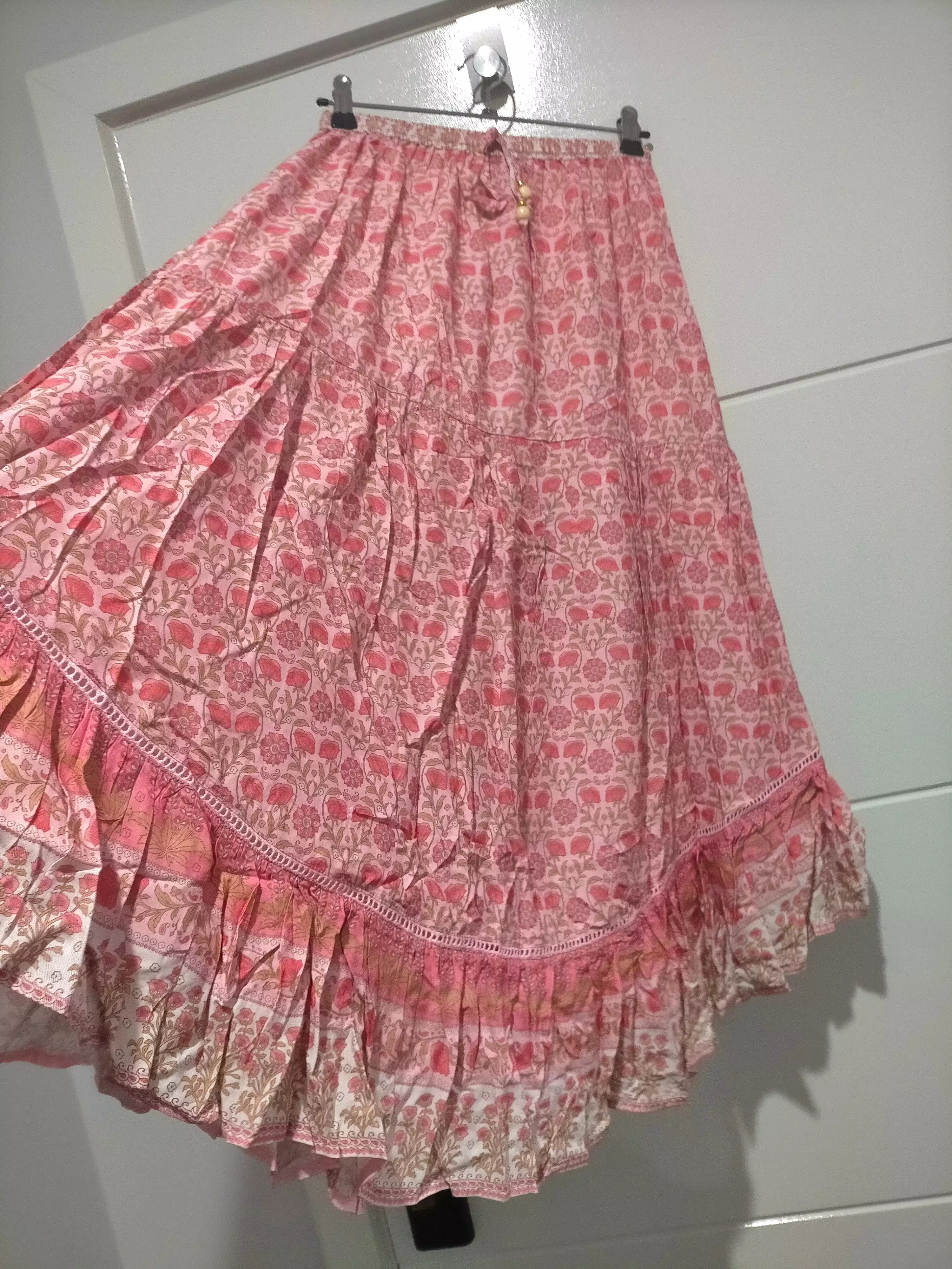 Shayla Maxi Skirt - Rose Blossom Pattern