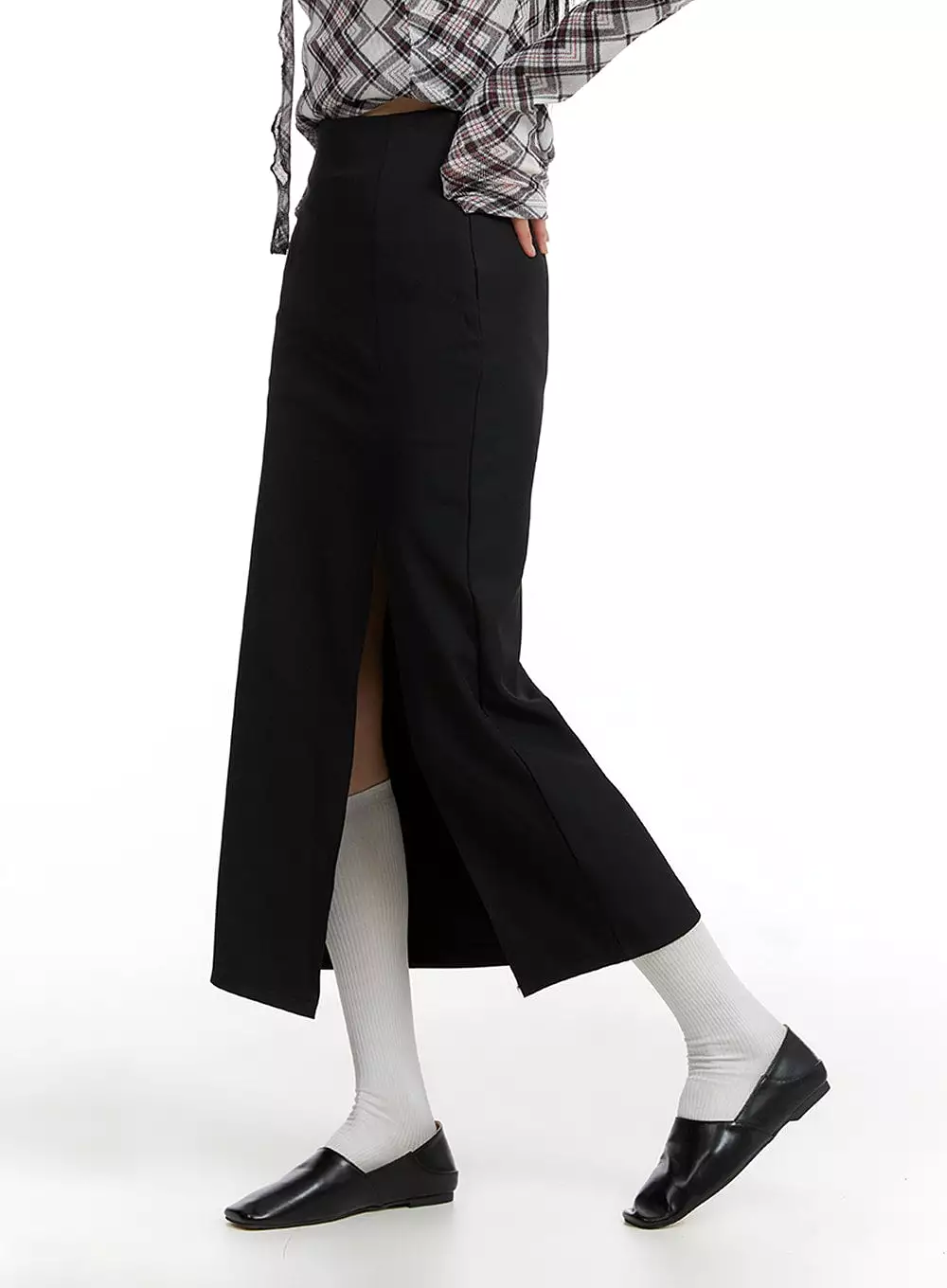 Side Slit Maxi Skirt - IF402