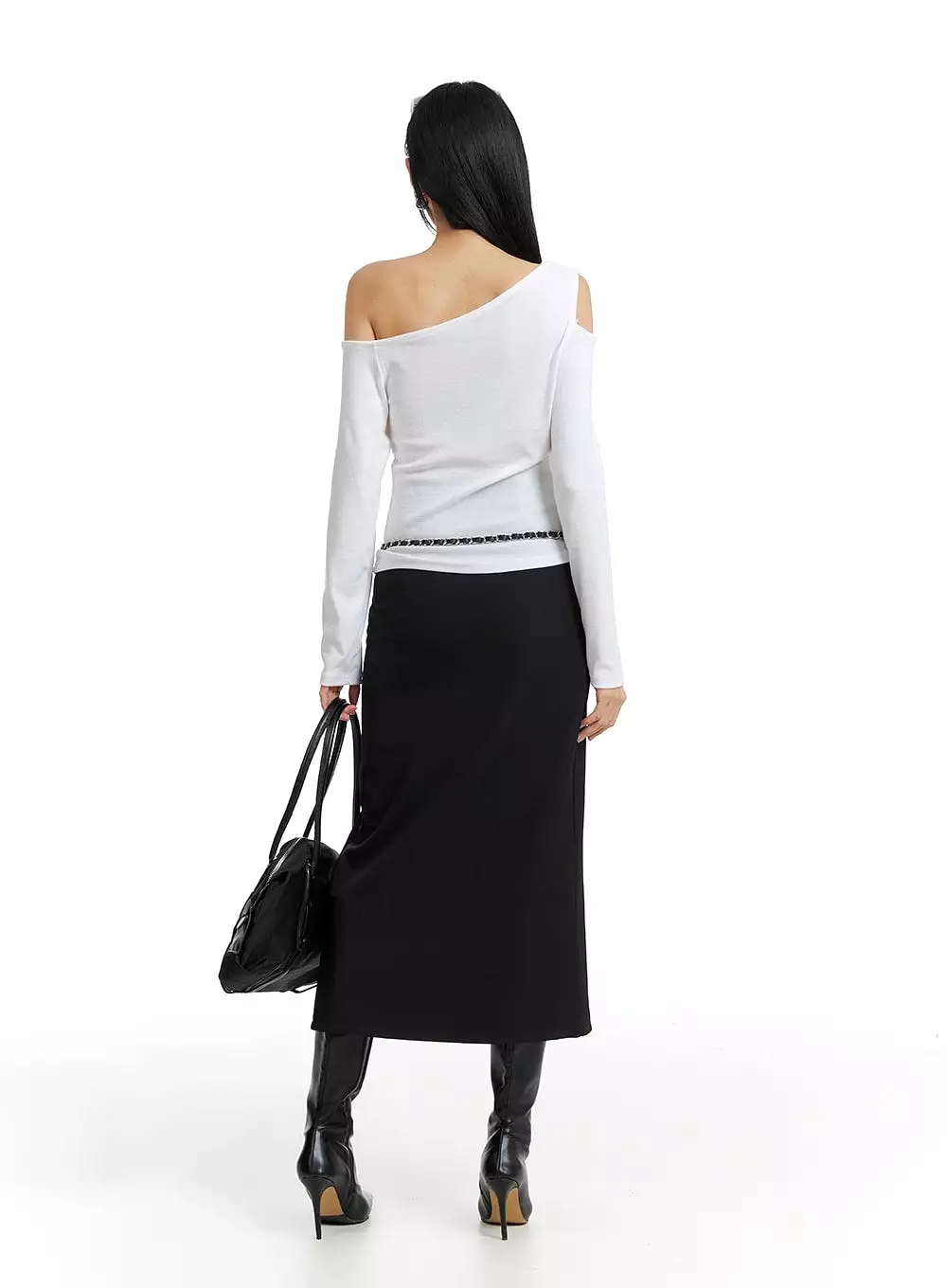 Side Slit Maxi Skirt - IF402