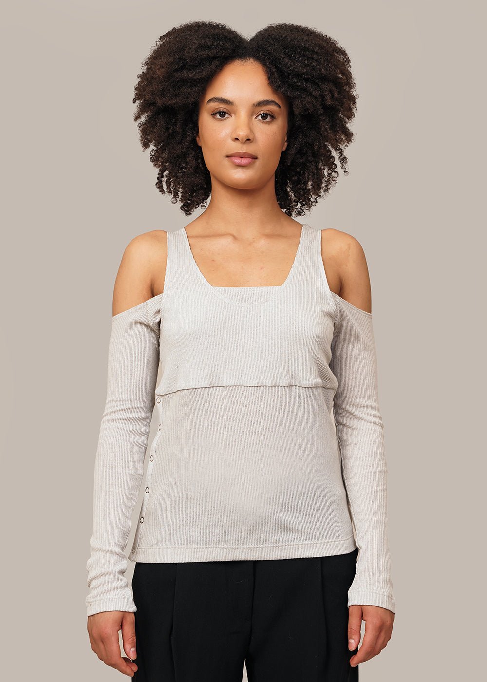 Silver Layered Top for Women