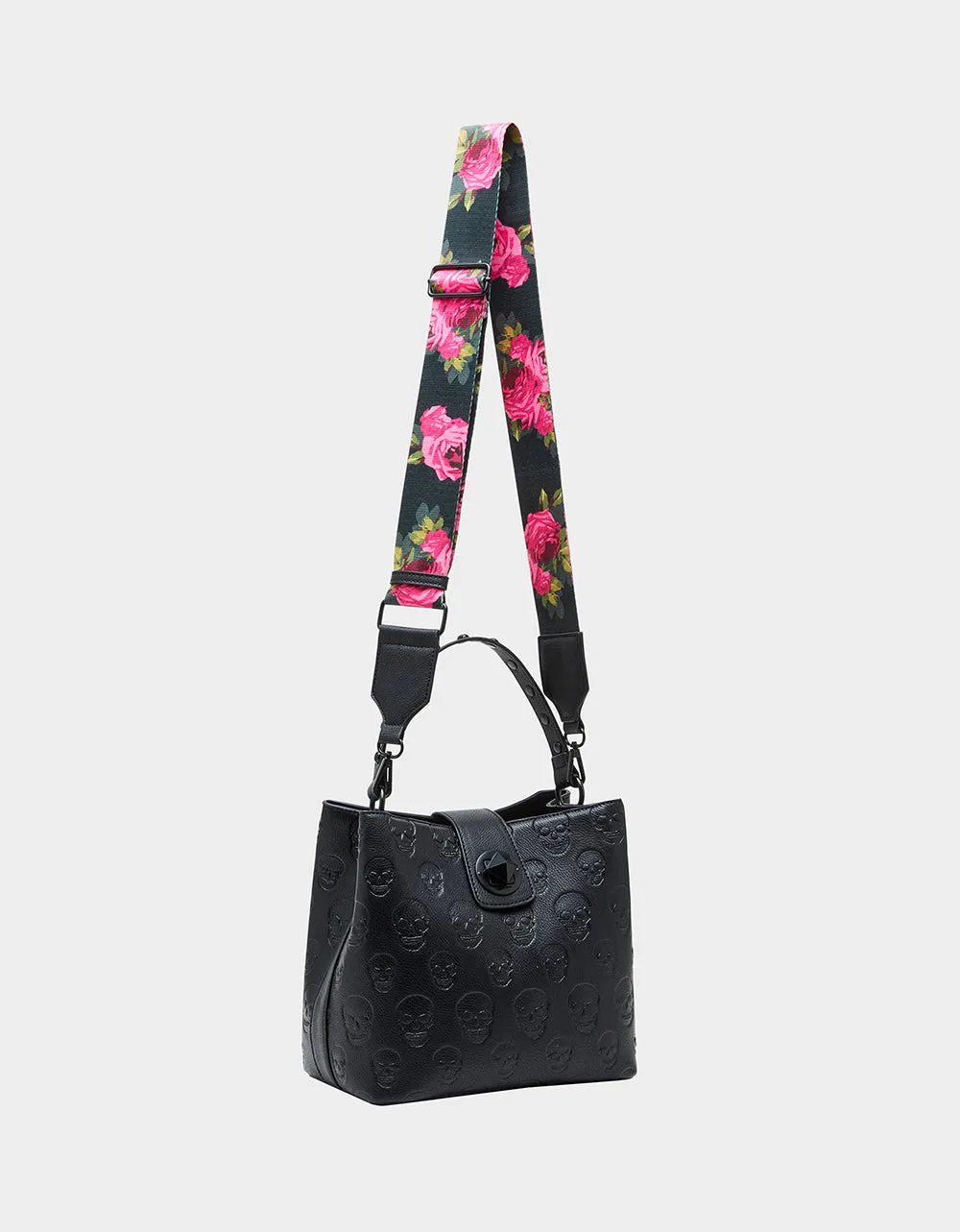 SKULL BOSS BUCKET BAG BLACK