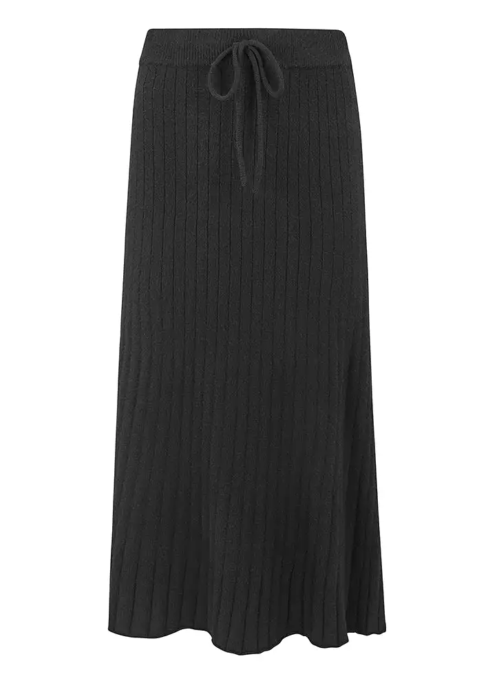 Soft Rebels Mary Midi Skirt Knit SR522-200 - Black