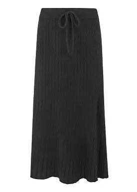 Soft Rebels Mary Midi Skirt Knit SR522-200 - Black