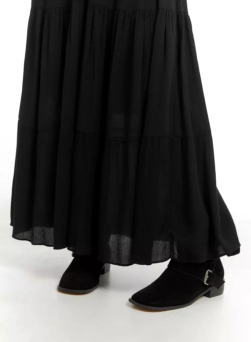 Solid Ruffle Maxi Skirt CM421 - Best price and stylish option for your wardrobe.