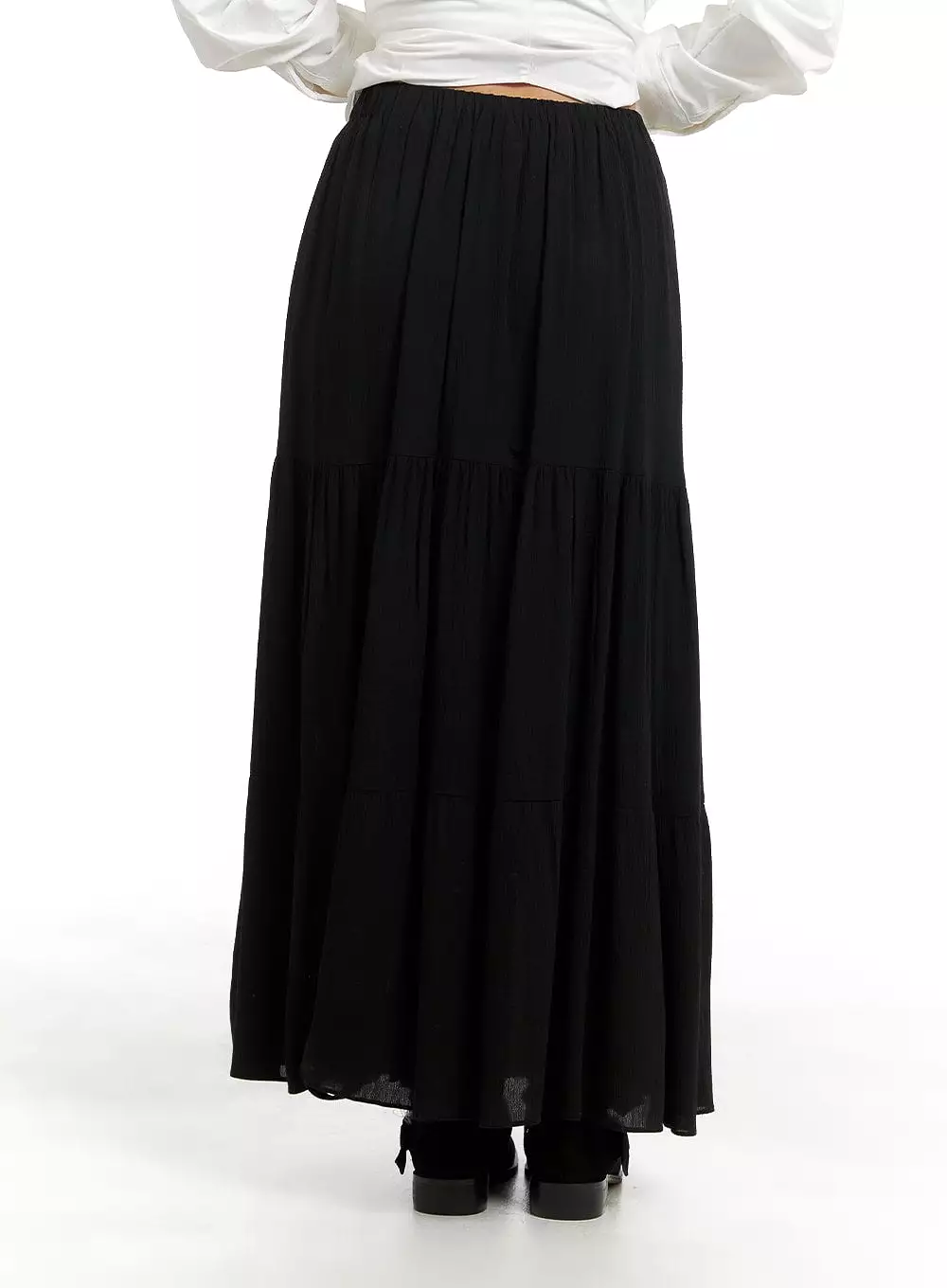 Solid Ruffle Maxi Skirt CM421 - Best price and stylish option for your wardrobe.