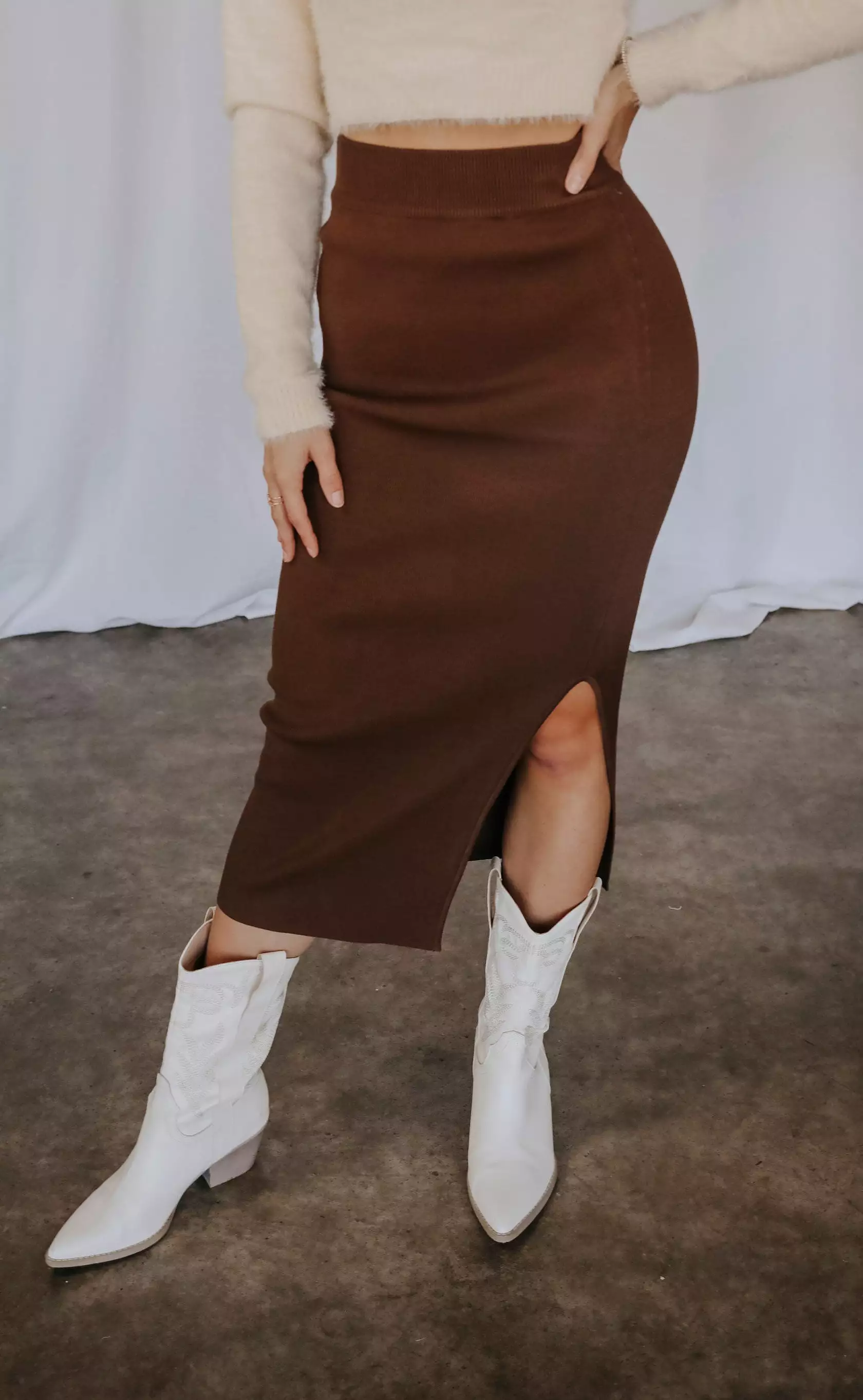 soul sister midi skirt - brown