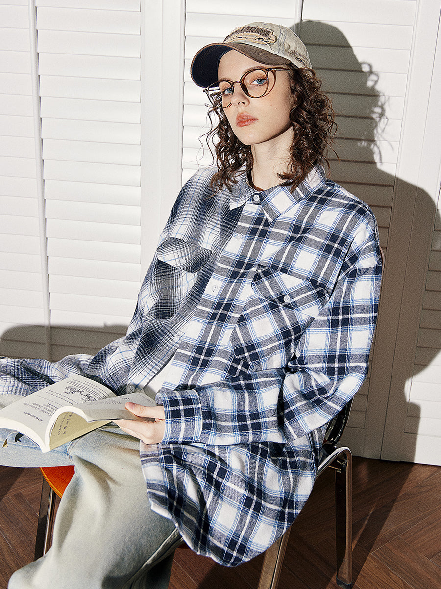 Spring 2024 Oversized Plaid Shirts for Women