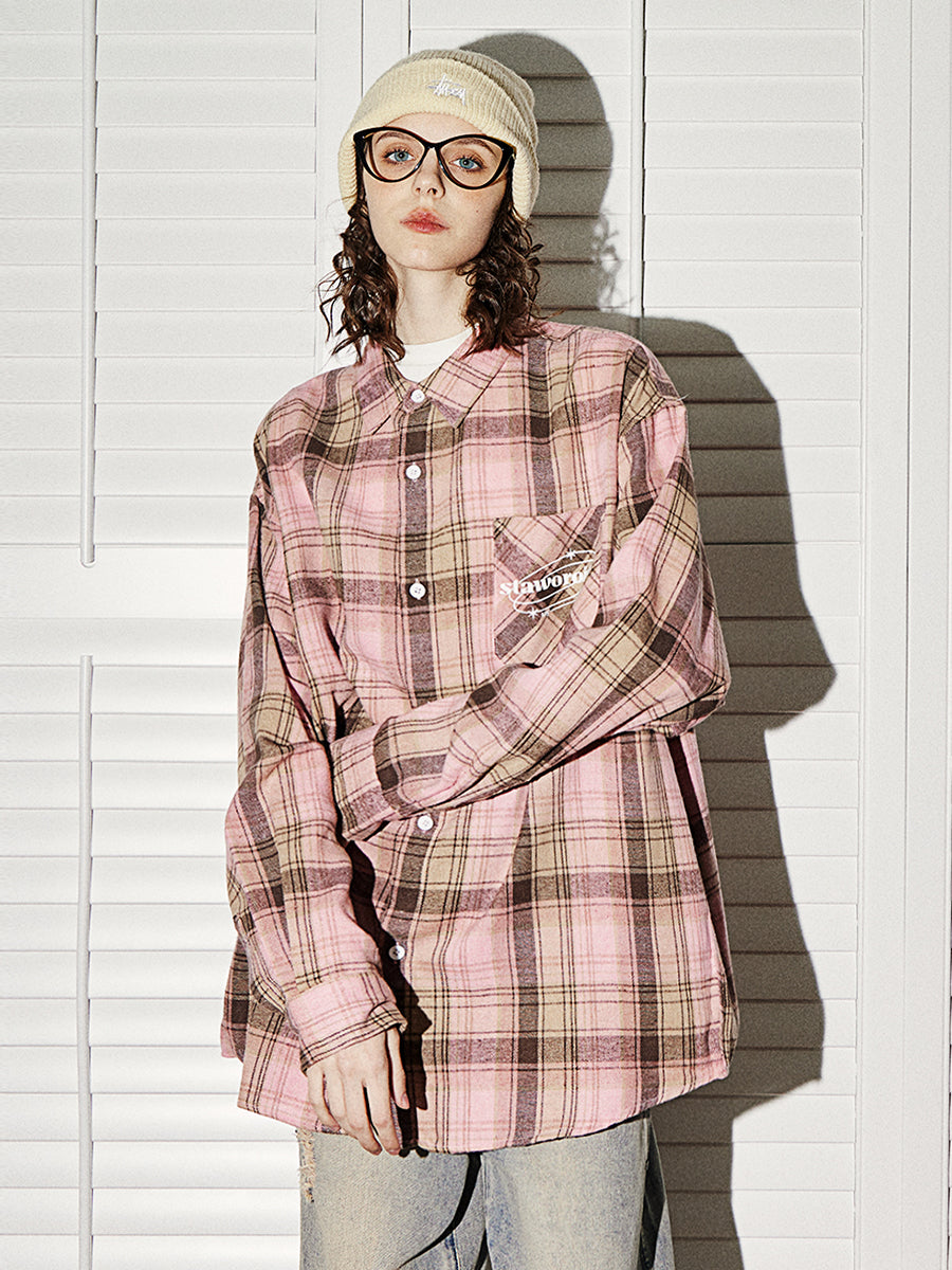 Spring 2024 Oversized Plaid Shirts for Women