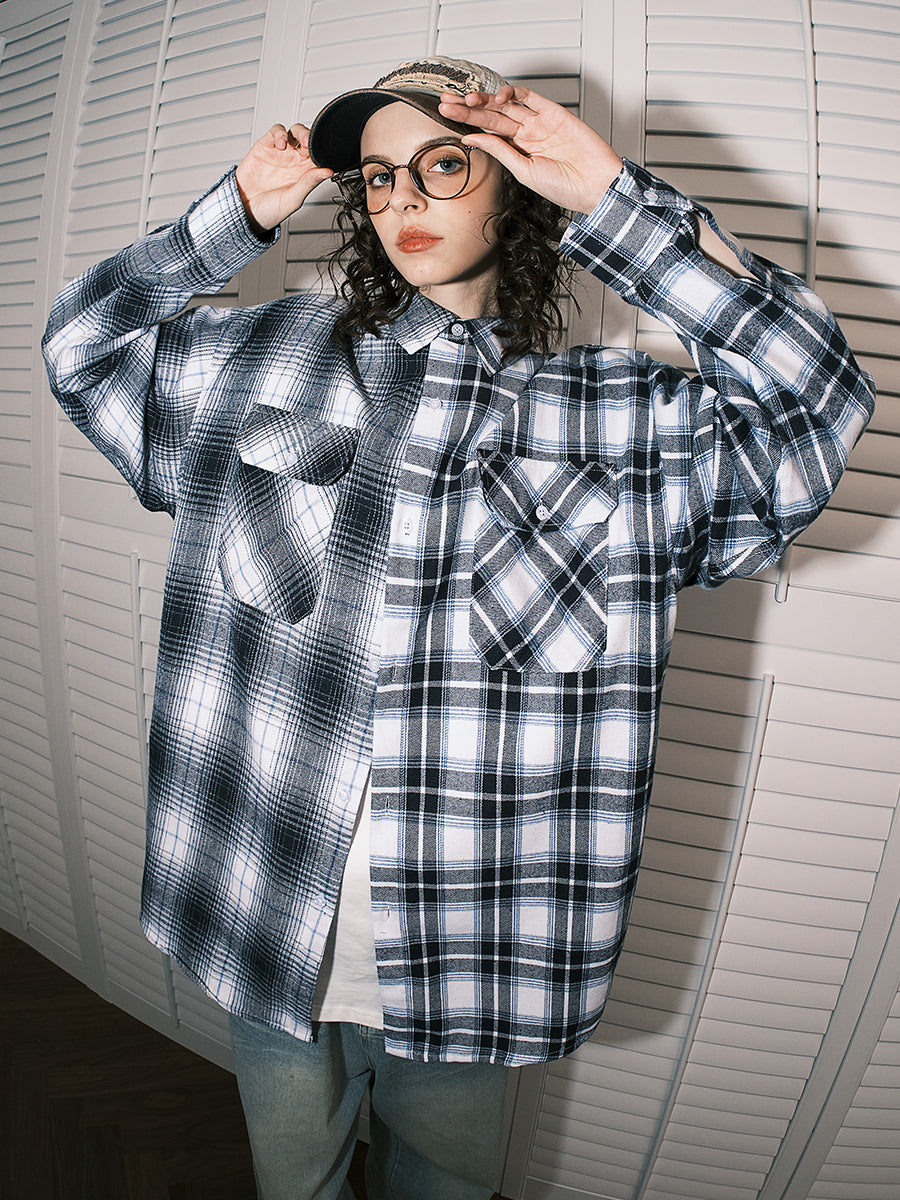 Spring 2024 Oversized Plaid Shirts for Women