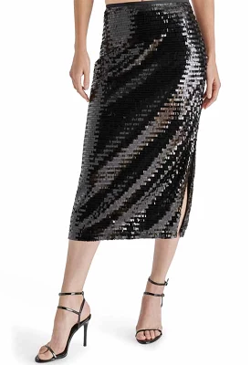 Steve Madden Dinah Midi Skirt Black - Buy Online