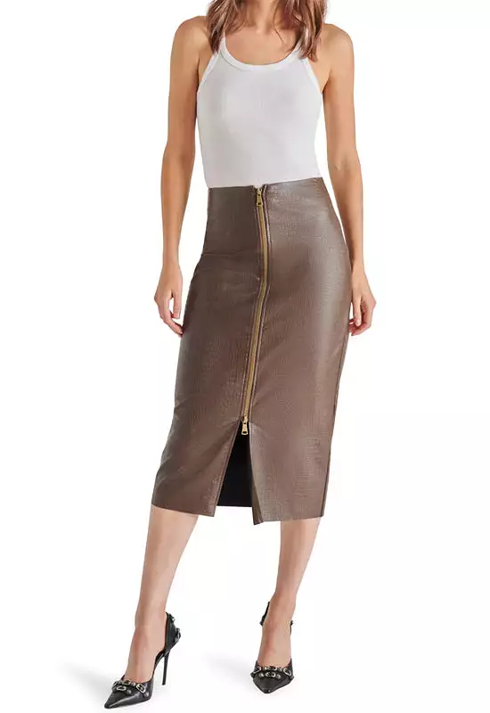 Steve Madden Hayes Midi Skirt Dark Espresso