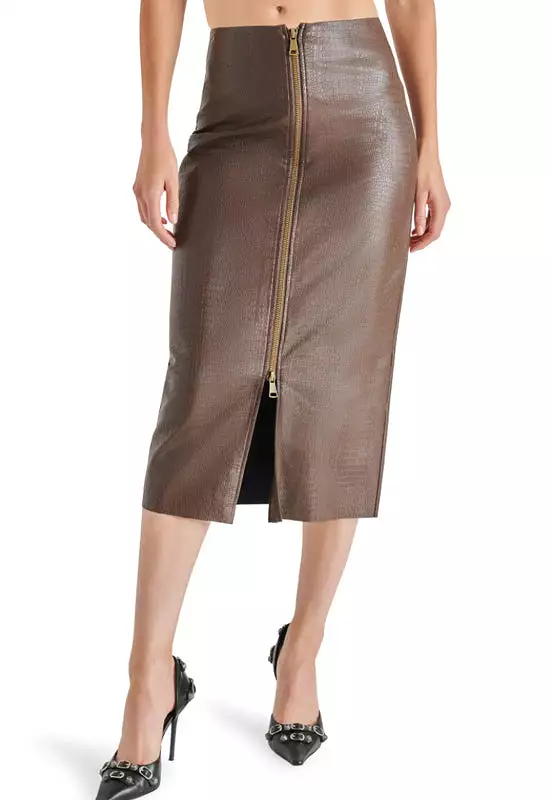 Steve Madden Hayes Midi Skirt Dark Espresso