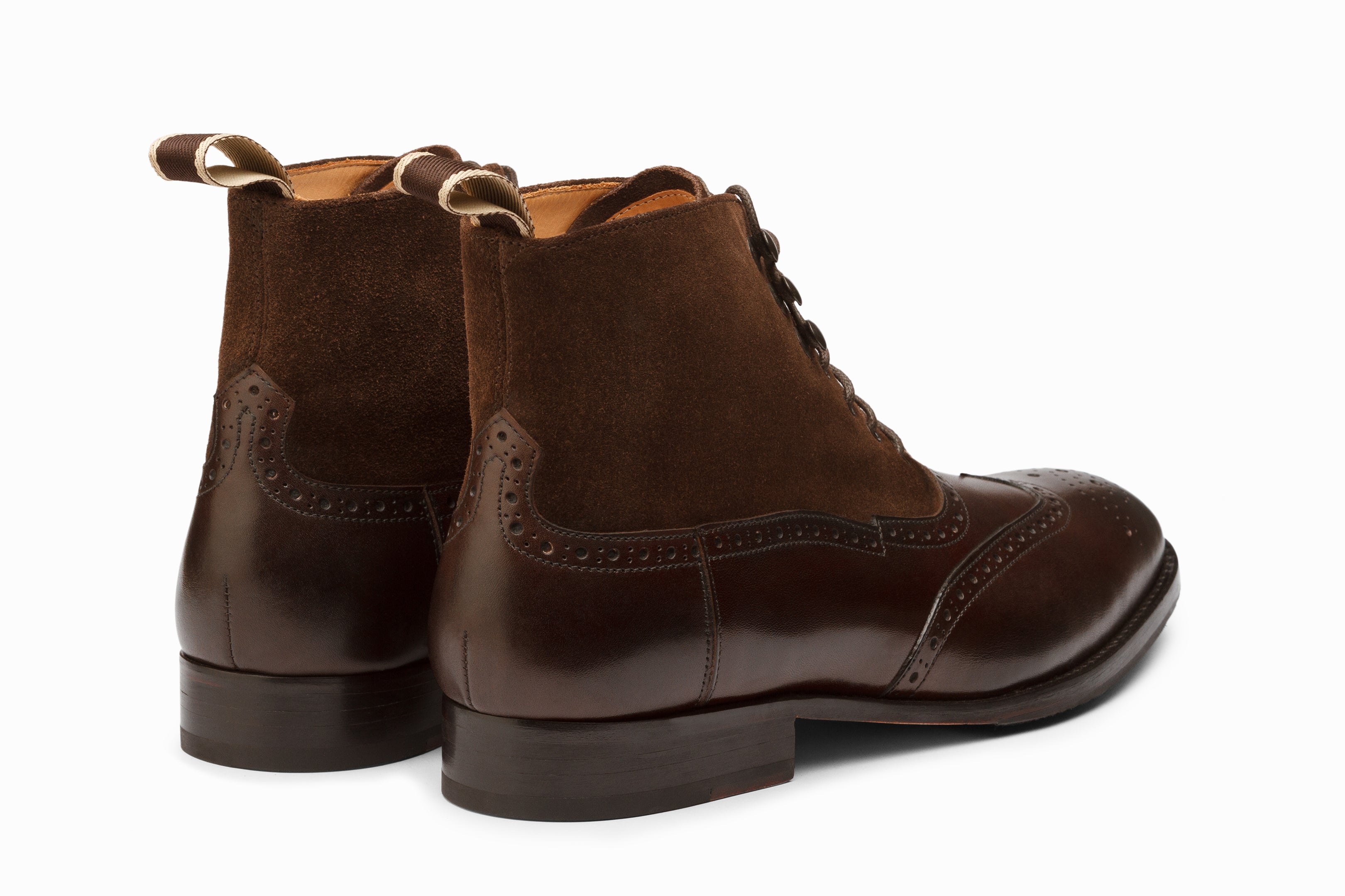 Suede Balmoral Boots Dark Brown