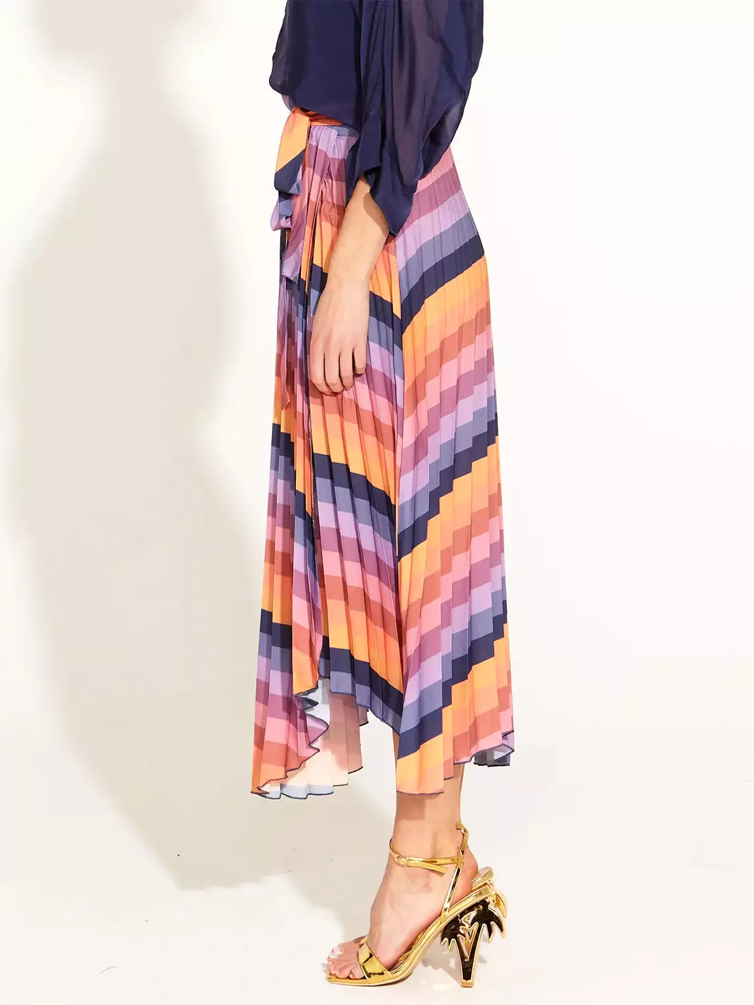 Sunset Pleated Midi Skirt