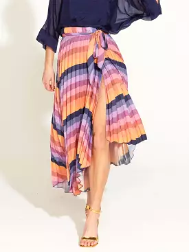 Sunset Pleated Midi Skirt