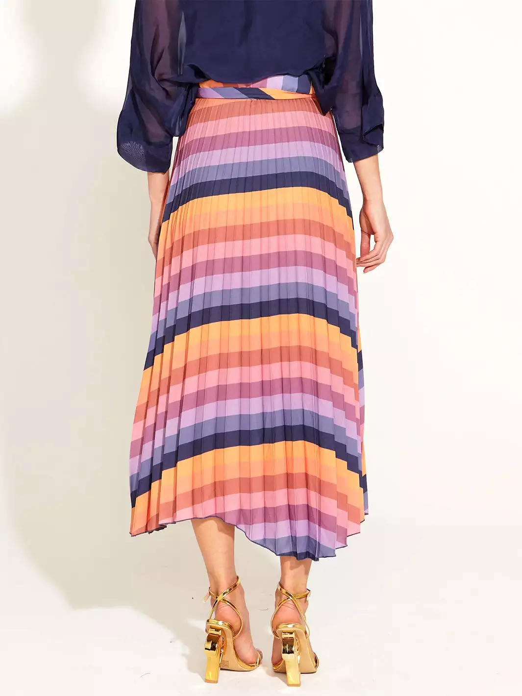 Sunset Pleated Midi Skirt