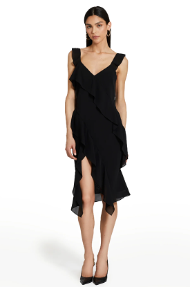 The best result for a black cantara dress on Google would be Stylish Black Cantara Dress.